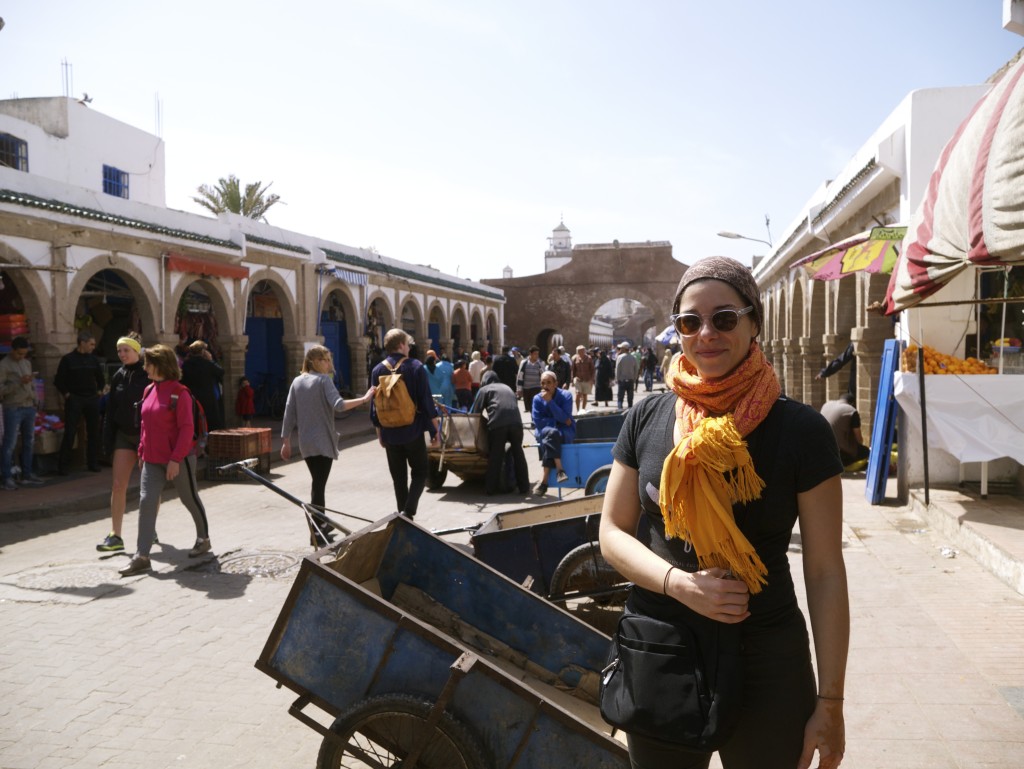 Marta On The Move in the heart of the Essaouira market in Morocco!